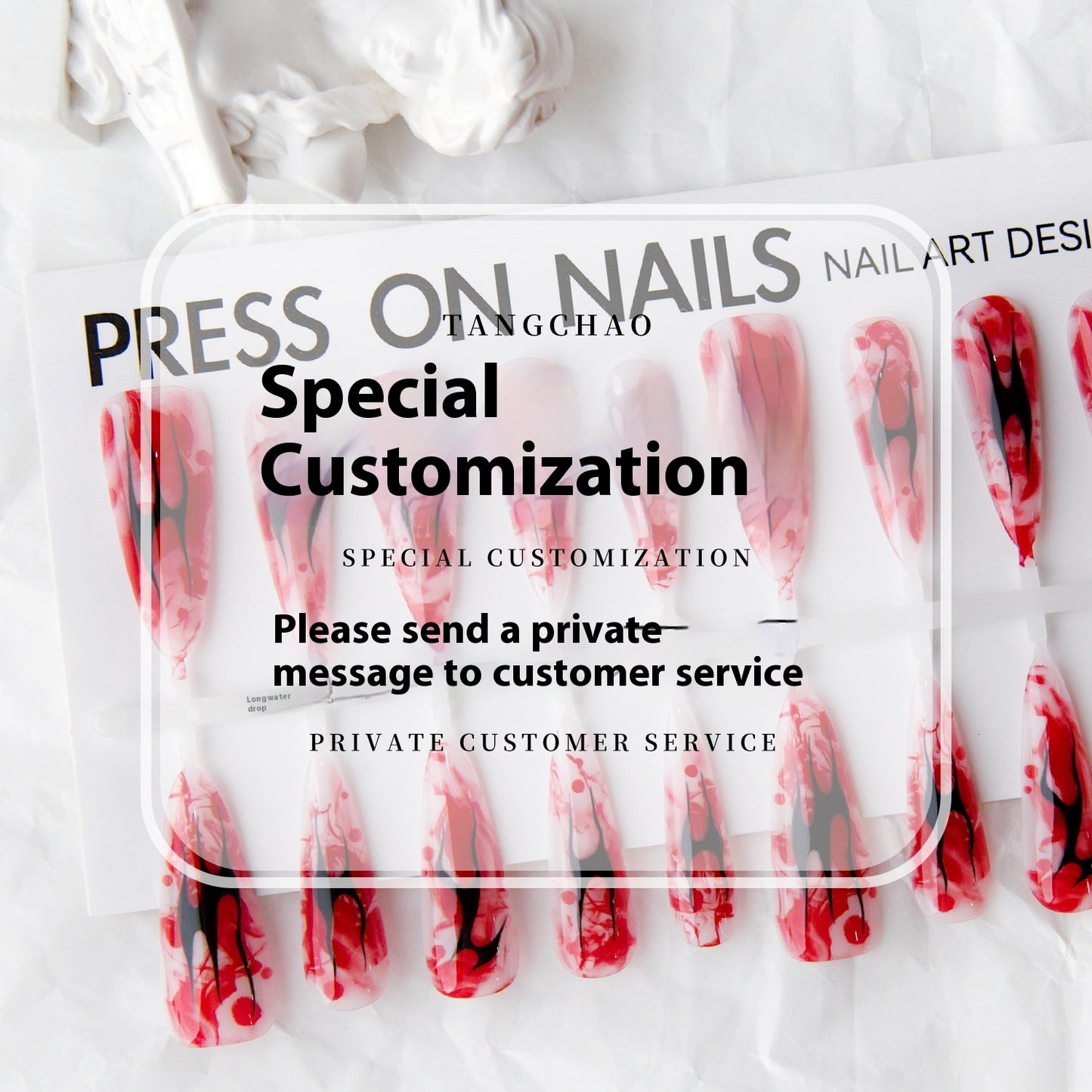 Nail Art Strips Water Drop Design Bright Surface for Nail Decoration