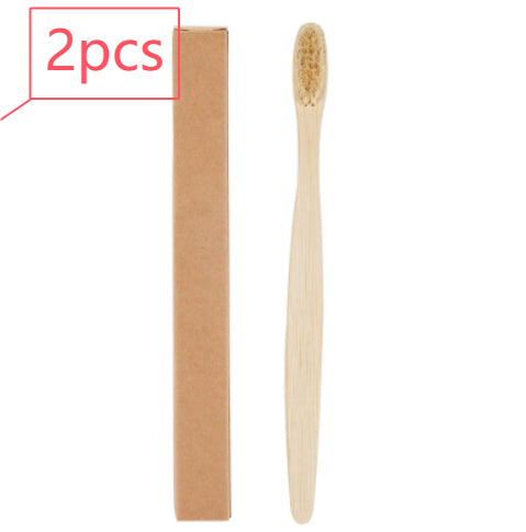 Eco-Friendly Bamboo Toothbrush with Pig & Horse Hair - Degradable & Soft