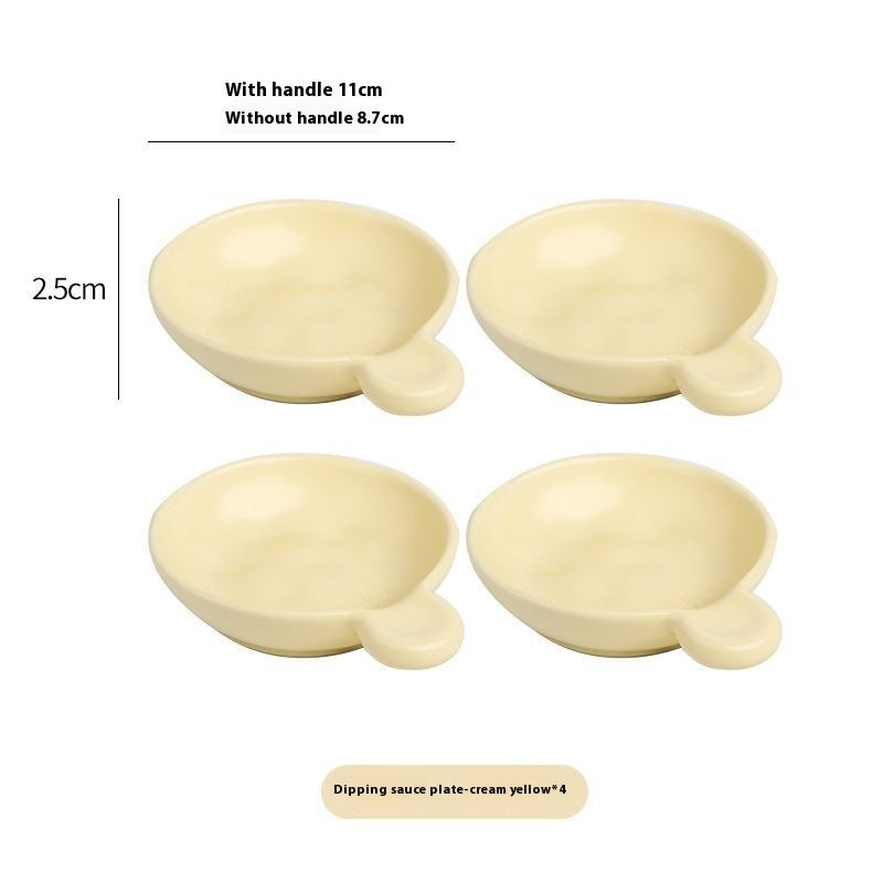 Ceramic Soy Sauce & Vinegar Dish Set - Milk White 4/6 Pack, Nordic Style