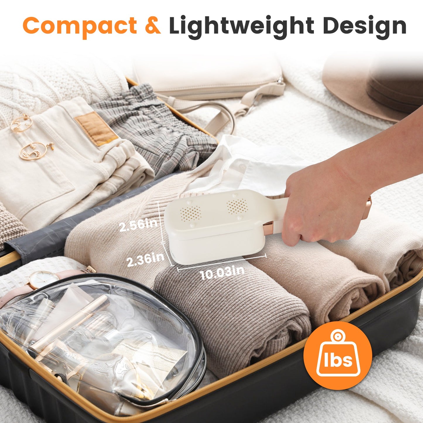 3-in-1 Travel Garment Steamer with Flip Head & Dry/Wet Ironing - 1000W Portable Iron for Clothes