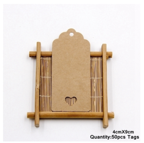 Tree-Shaped Kraft Paper Labels for Christmas Decorations - Pack of 10