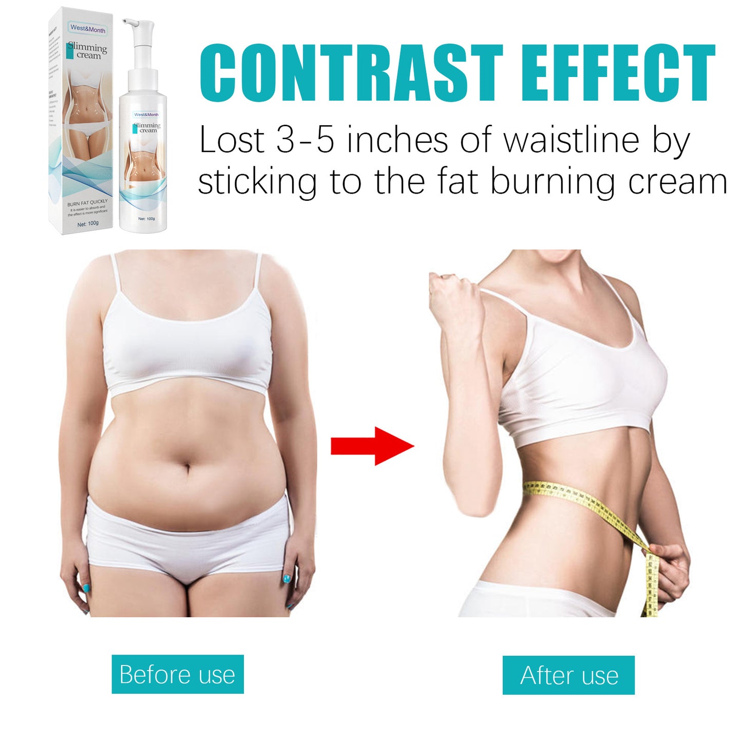 Firming Body Shaping Cream - Moisturizing Massage Cream for Thighs & Waist