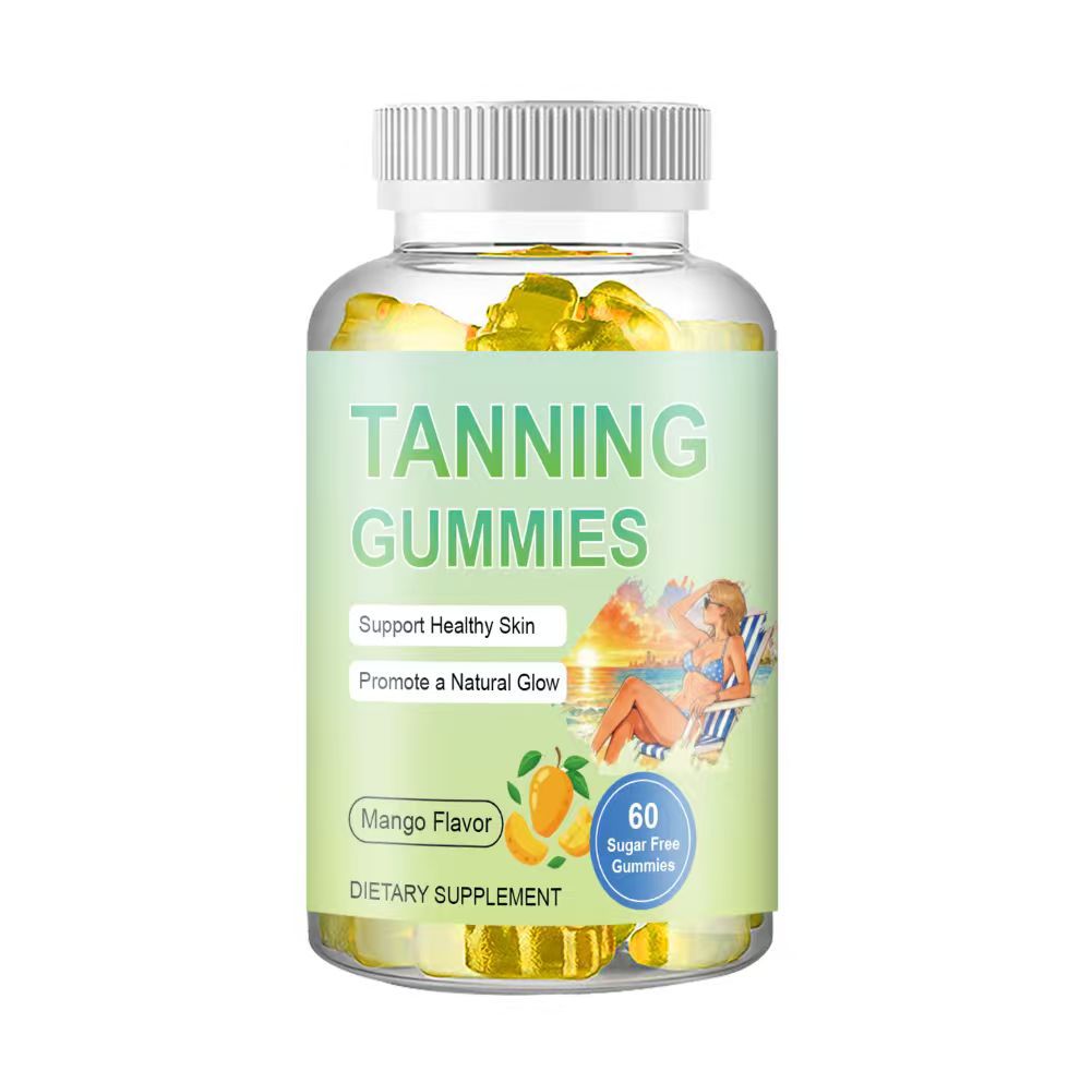 60 Pieces Tanning Gummies for Skin Health - Functional Gummy Candies