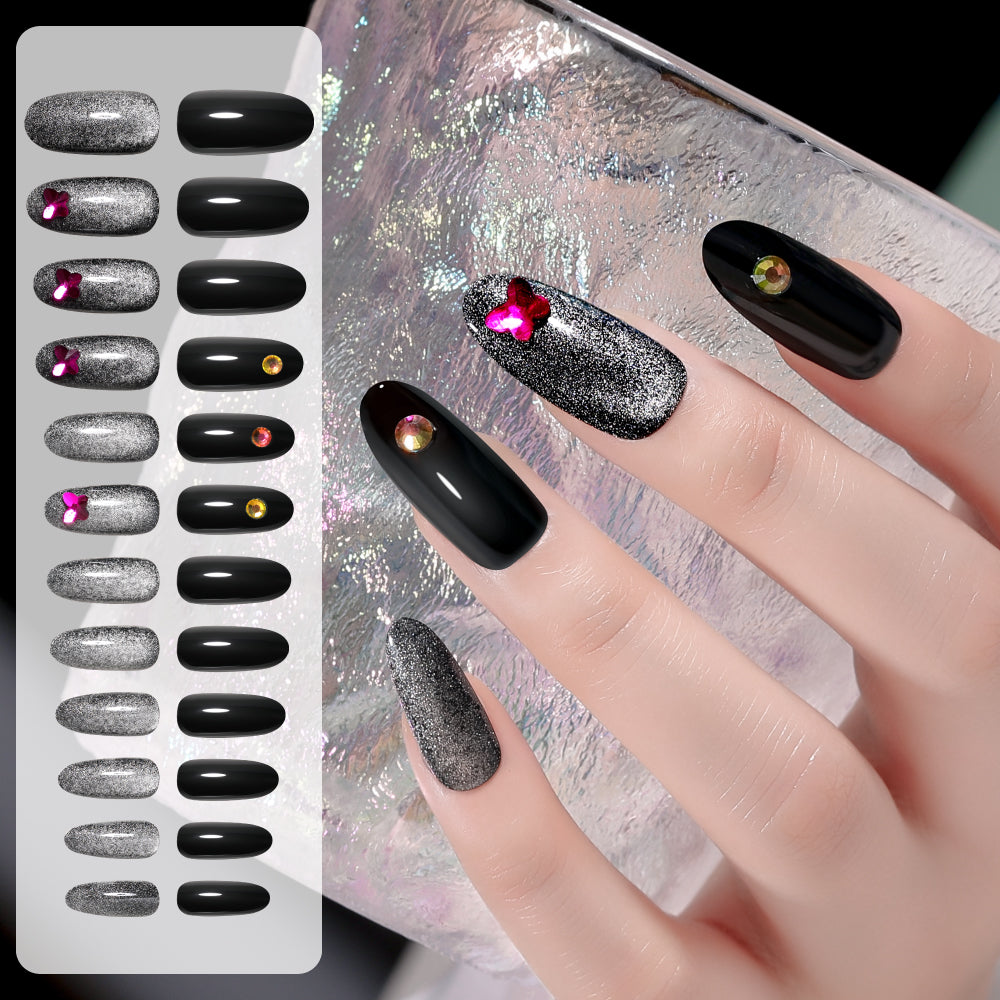 Star Cat's Eye Nail Patches - 24pc Kit with Jelly Glue