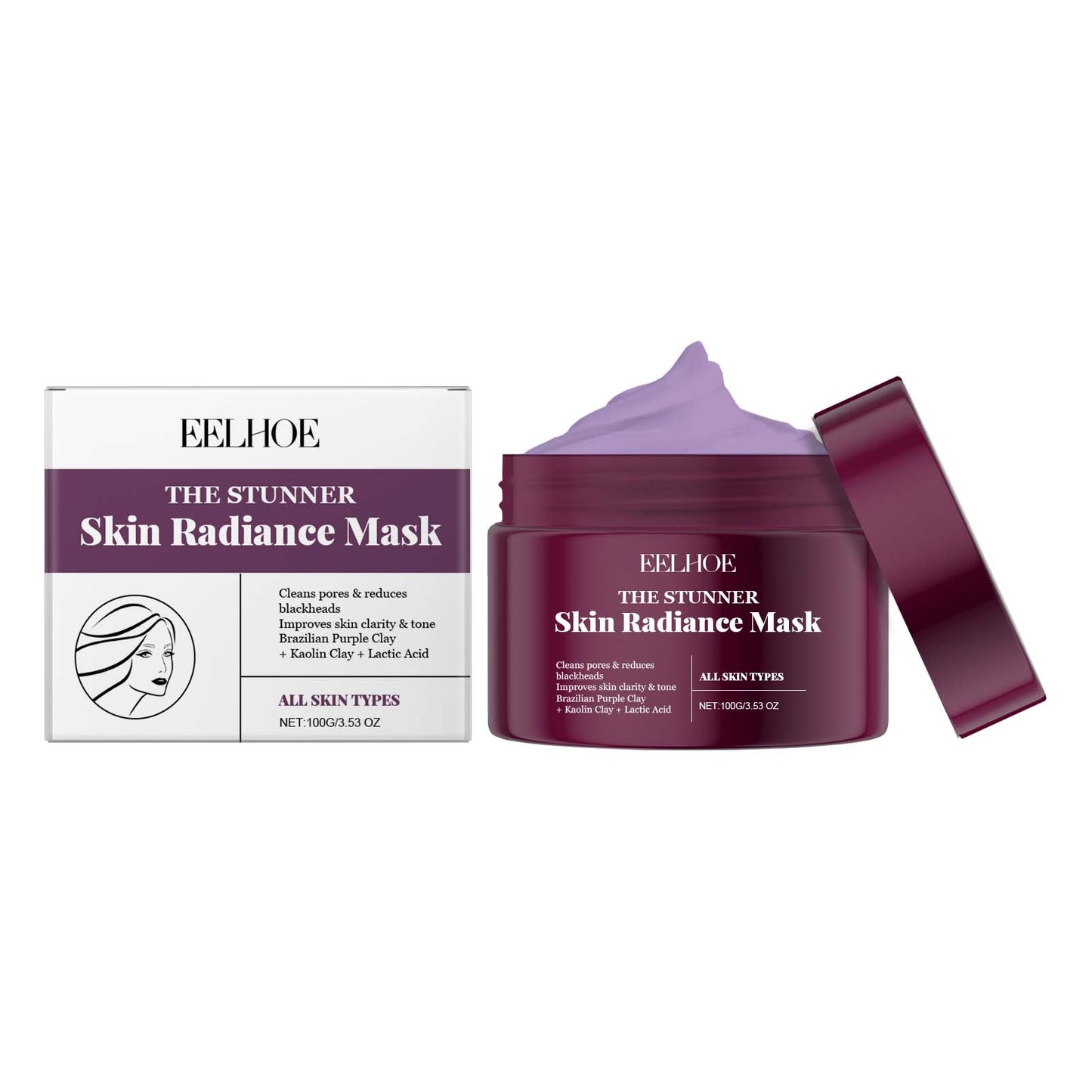 Brightening Facial Mask with Lactic Acid and Vitamin E - Pore Refining