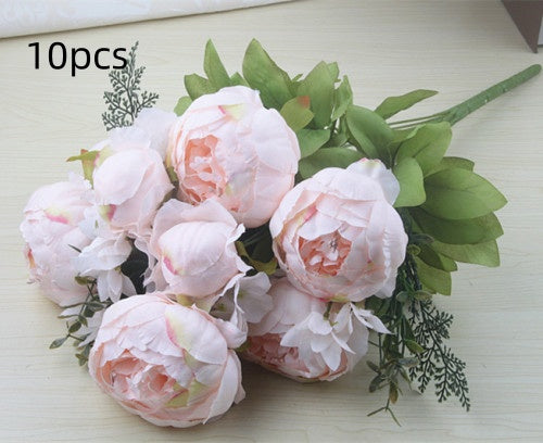 Artificial Peony Flowers Set - Decorative Silk Flowers for Home & Garden