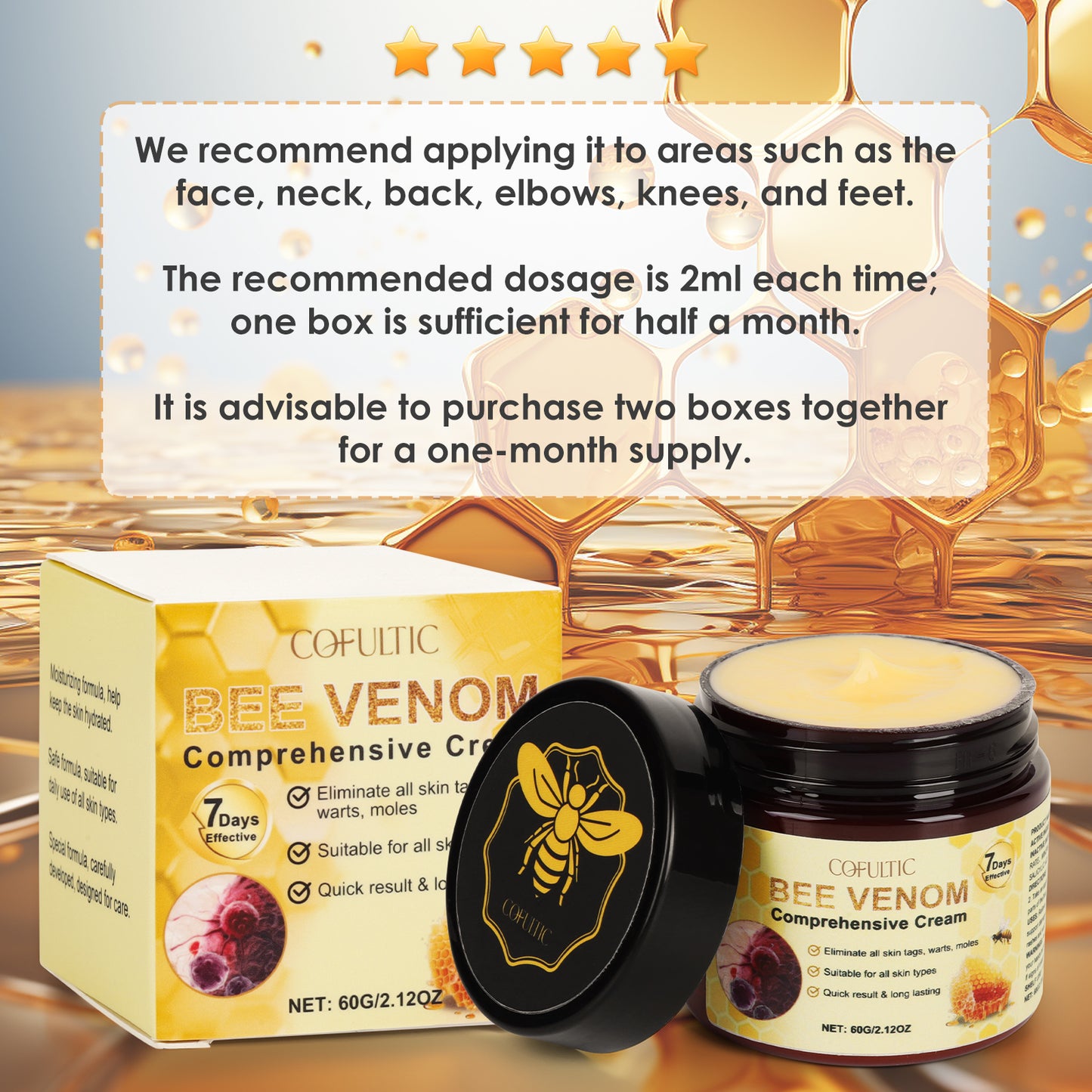 Bee Venom Anti-Aging Face Mask - Hydrating & Firming Skin Care Cream