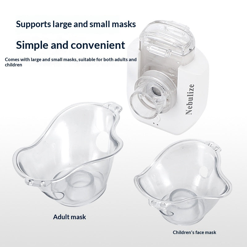 Portable Ultrasonic Nebulizer Mesh Inhaler Device Black
