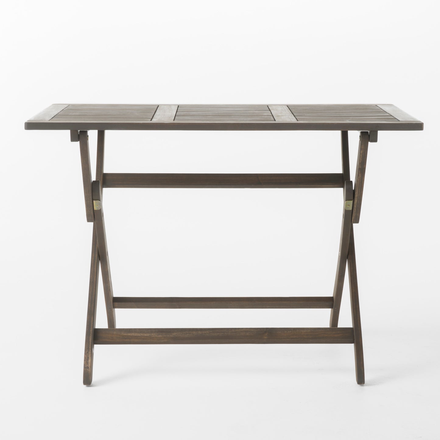 43.5'' Foldable Outdoor Table - Grey Acacia Wood