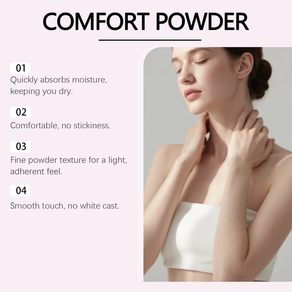 Large Capacity Talcum Powder for Skin Dry Care - Family Use, 100g