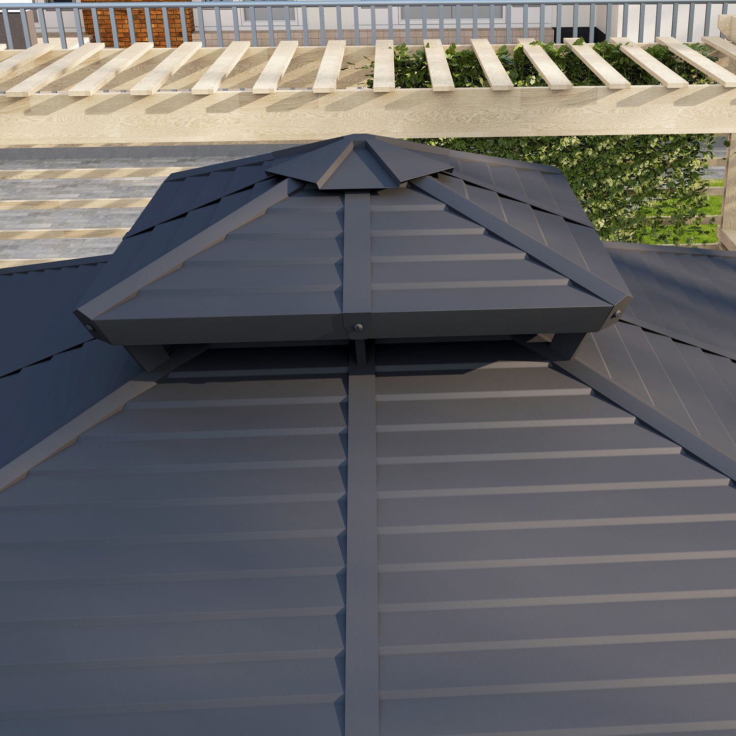 10x10 Hardtop Gazebo with Aluminum Frame and Metal Roof