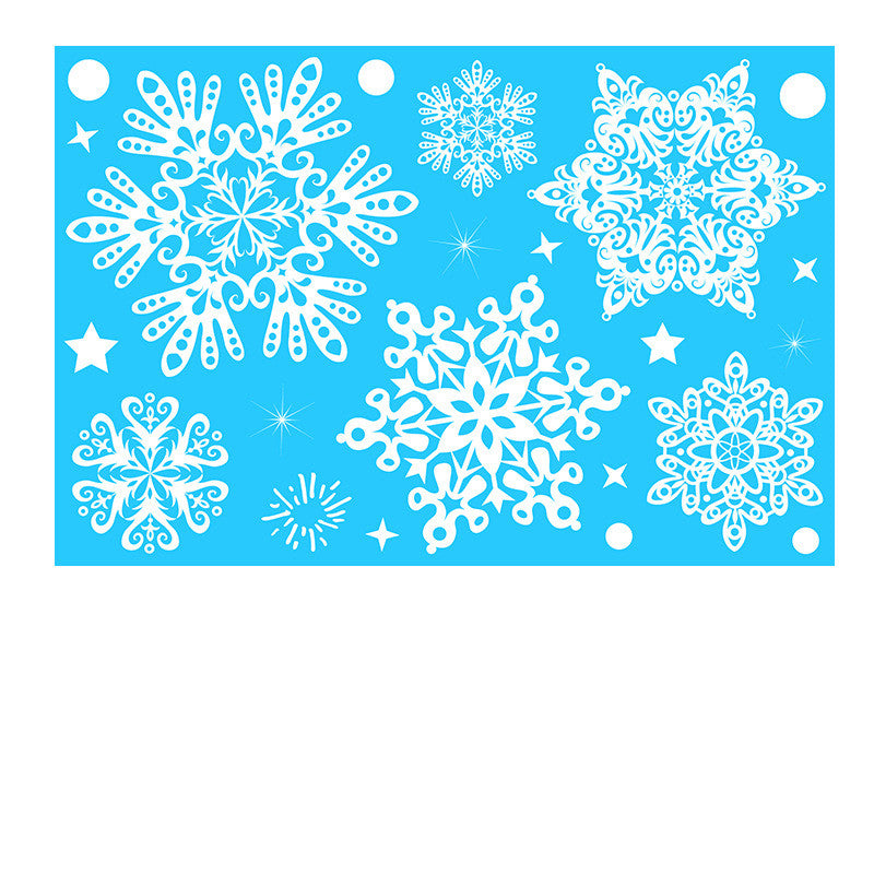 Christmas Wall Stickers Snowflakes Decoration PVC Waterproof Decals