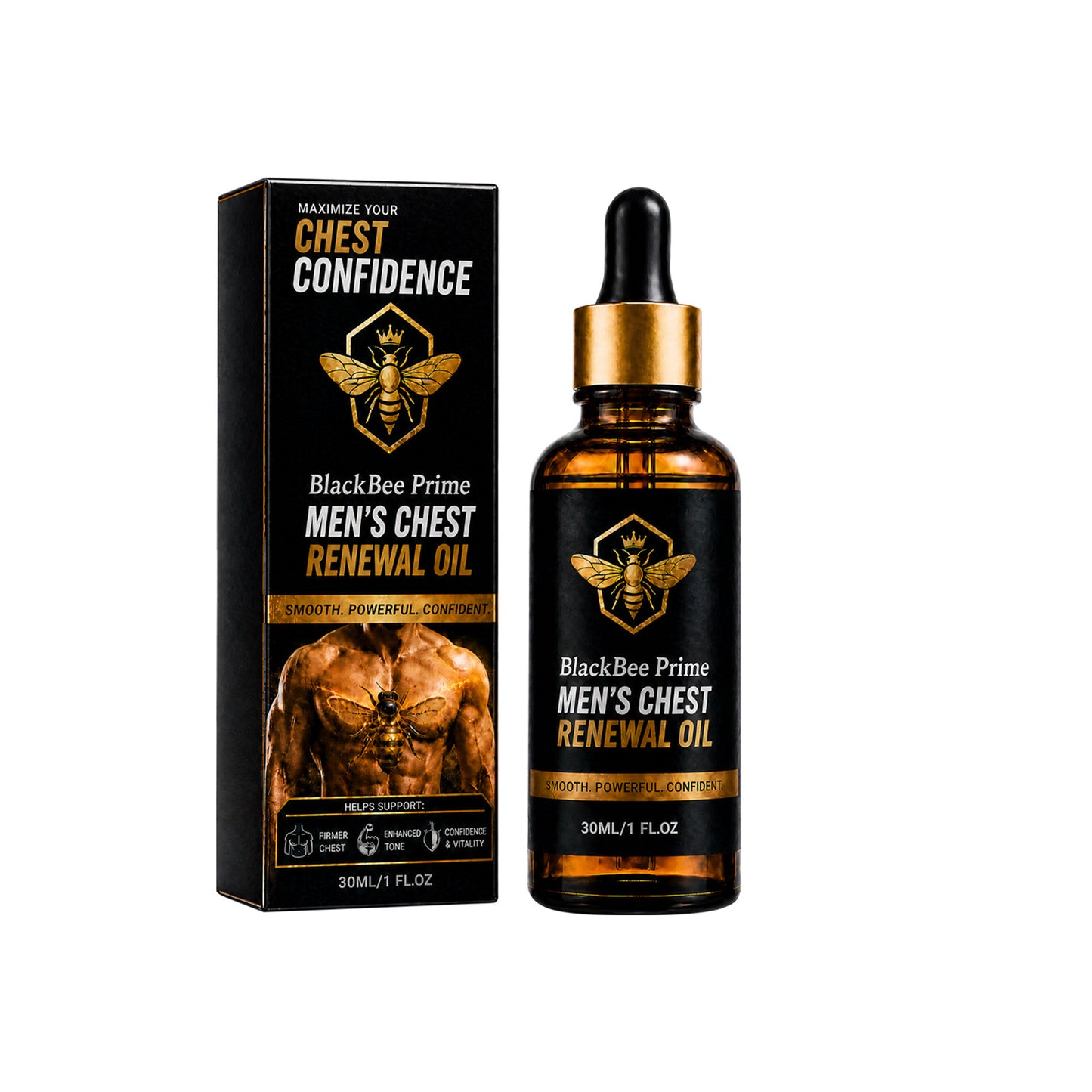 Men's Chest Care Essential Oil - 30ml Natural Skin Nourishment
