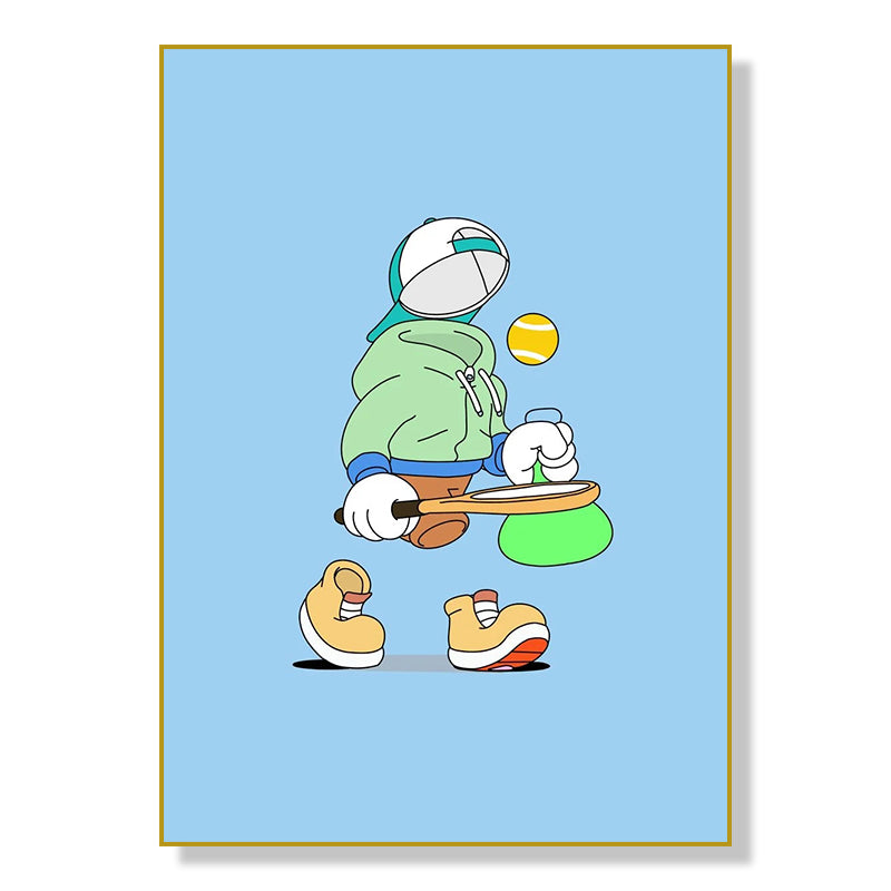 Sports Cartoon Characters Wall Art Poster Canvas Painting for Living Room