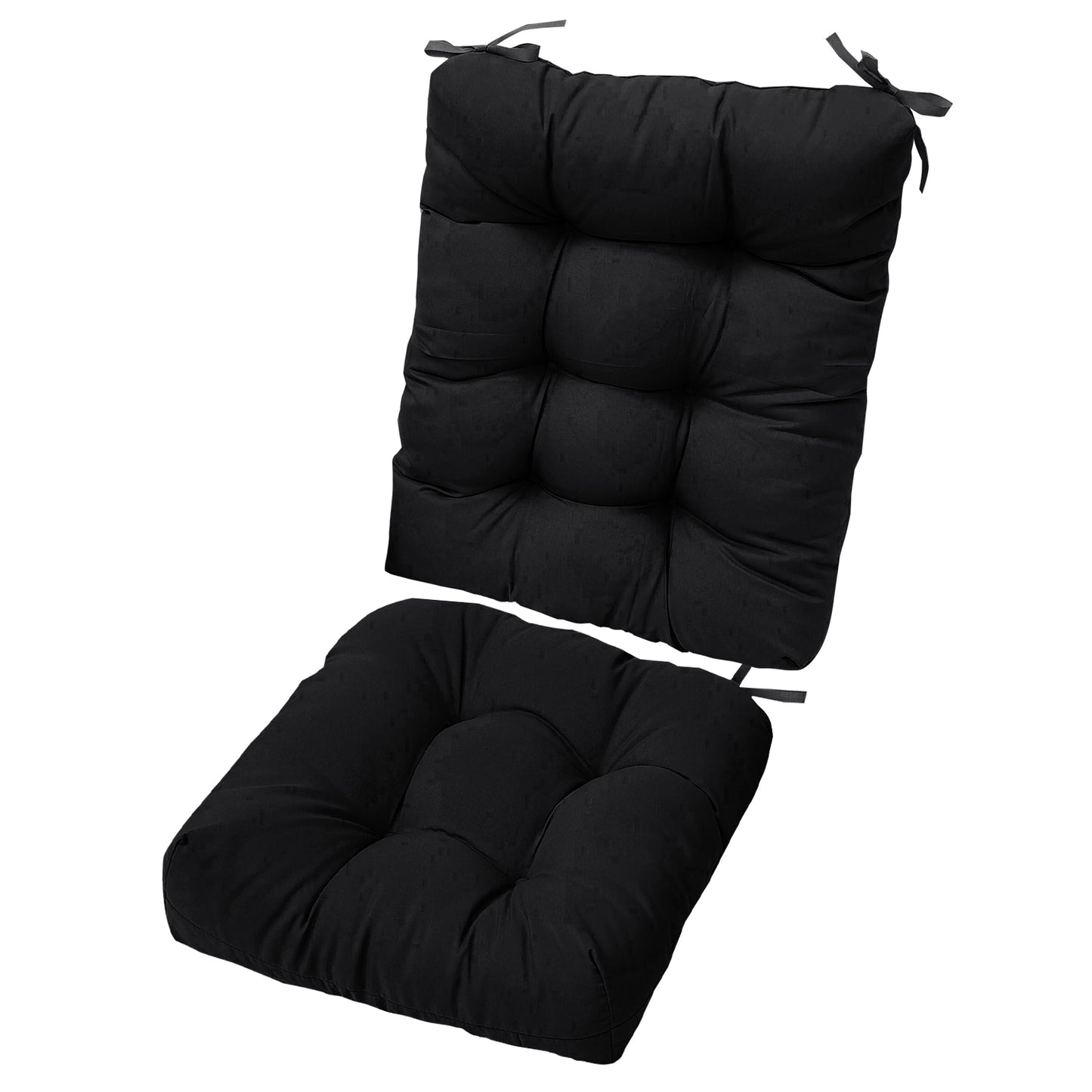 2-Piece Waterproof Rocking Chair Cushion Set with Non-Slip Ties