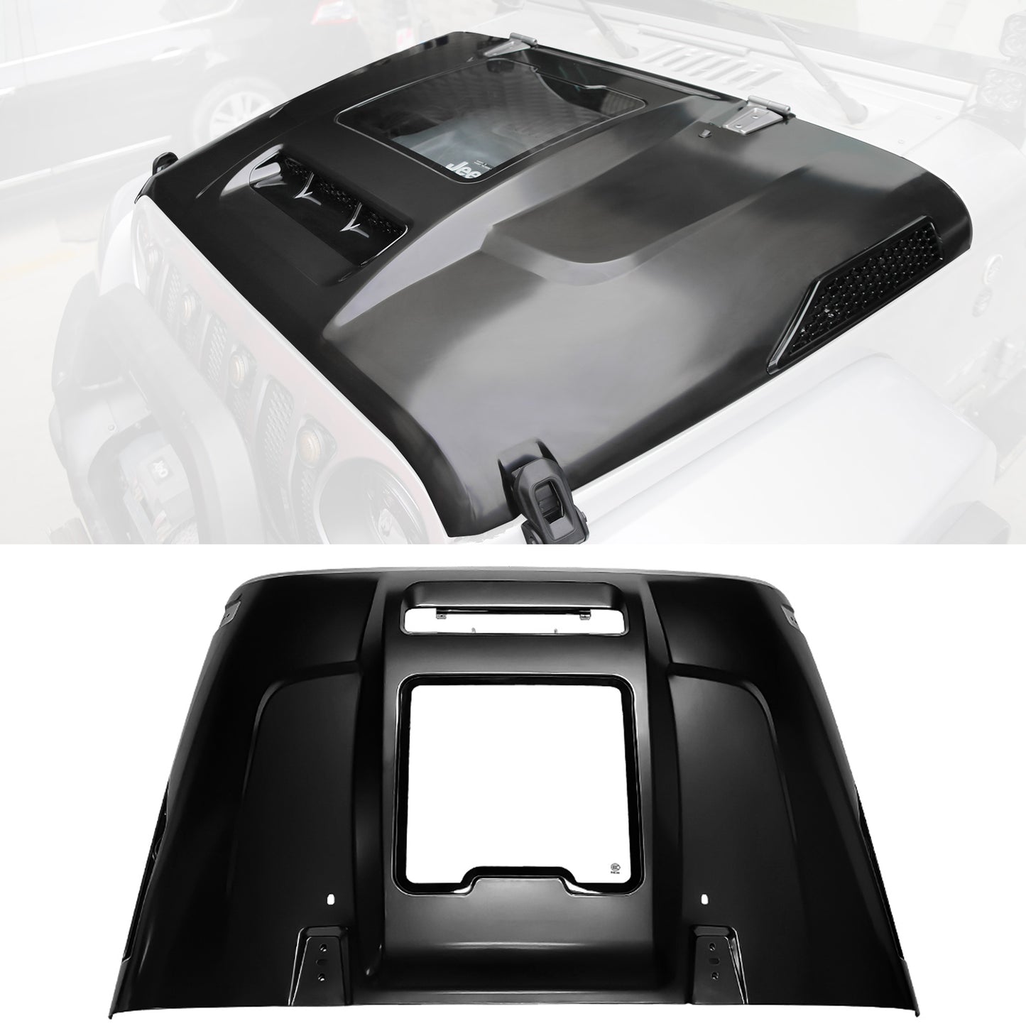 Replacement Hood Vented Heat Dispersion For 2007-2017 Wrangler JK JKU