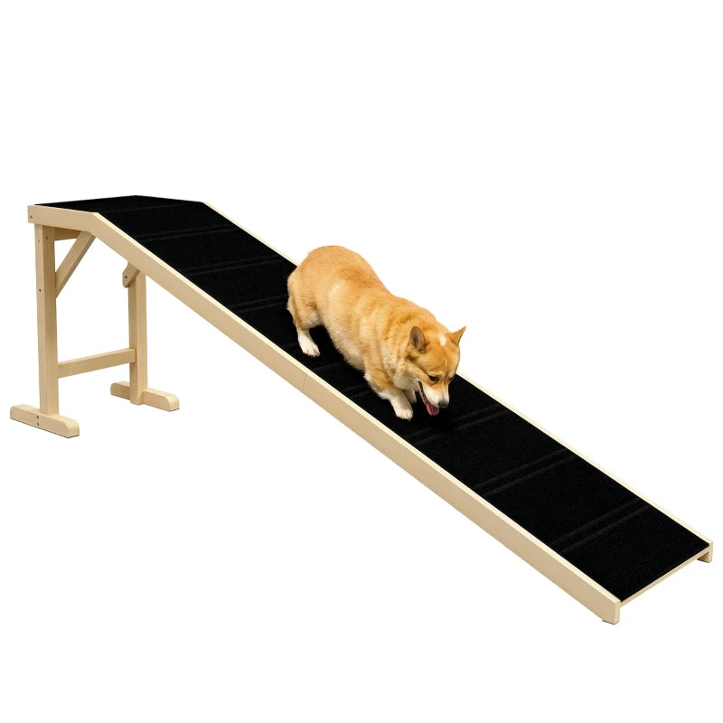 Dog Ramp for Bed with Non-Slip Carpet and Top Platform - Heavy Duty Pet Steps