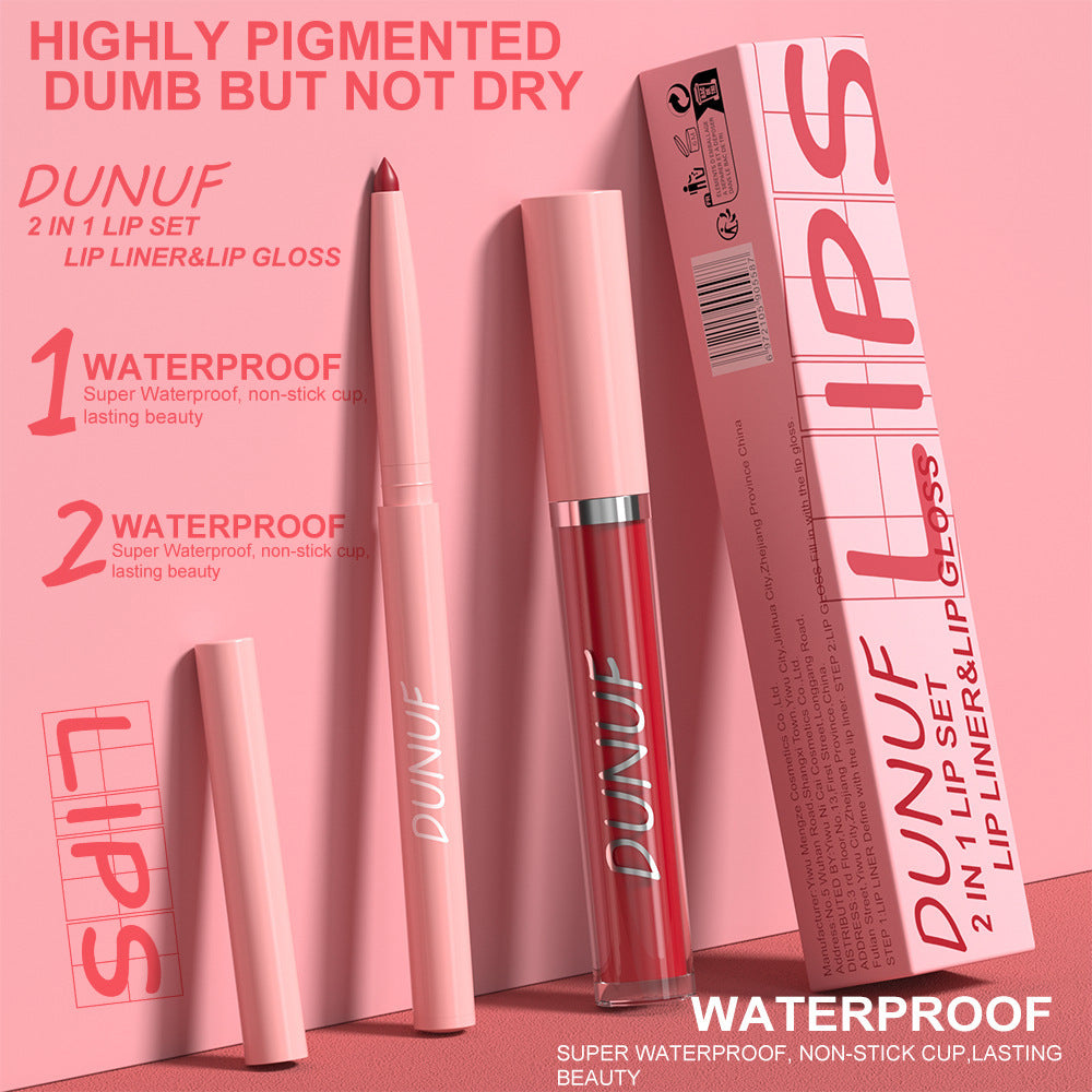 Velvet Matte Lip Glaze Set - Long-lasting, Highly Pigmented Lipstick for Natural Nude Look