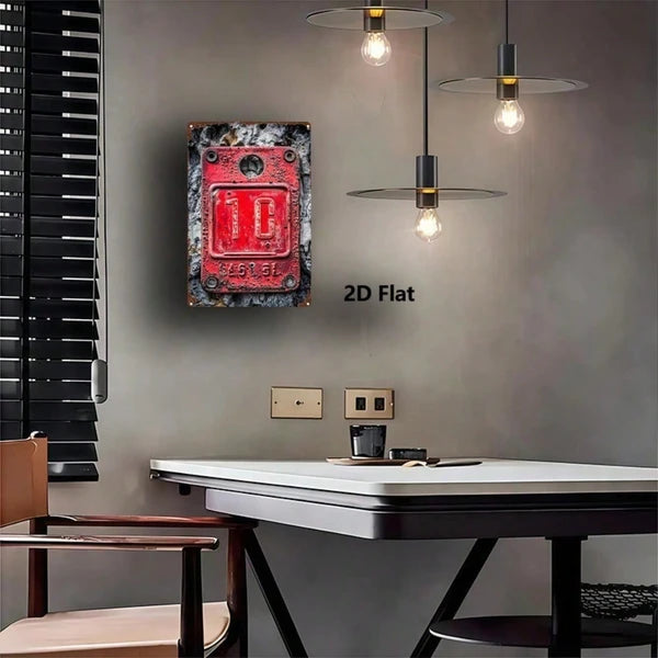 Metal Tin Sign Wall Decoration - 20 cm x 20 cm
