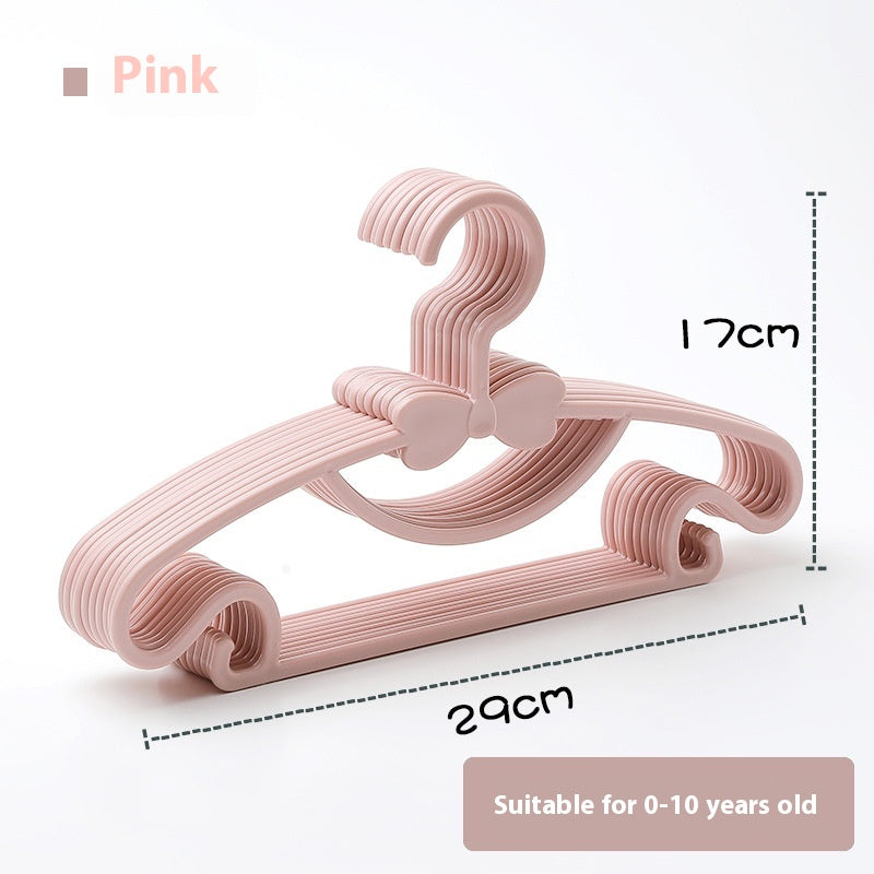 Children's Multi-Function Plastic Hanger Set for Kids' Closet Organization