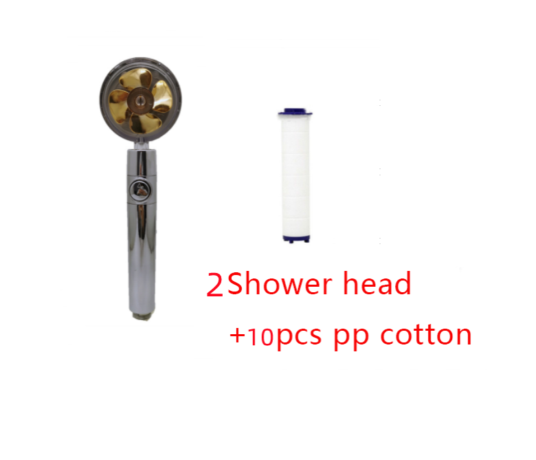 Water Saving Shower Head with Rotating Nozzle and High Pressure Spray