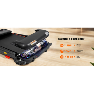 Folding Treadmill for Home - 2.5HP, Bluetooth Speaker, 300lbs Capacity