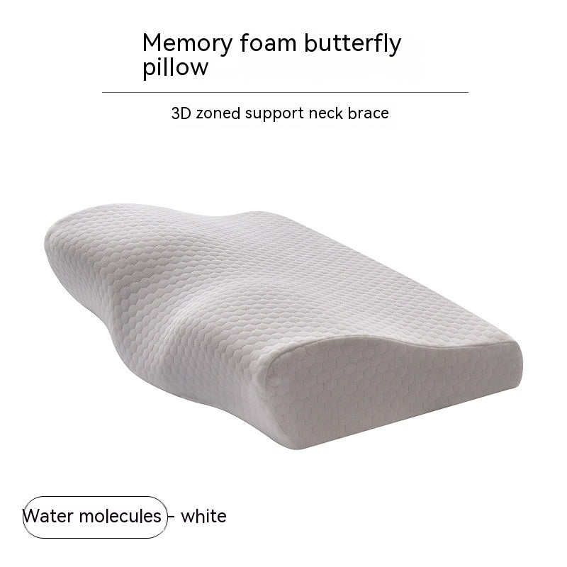 Memory Cotton Butterfly Shaped Pillow for Cervical Support and Neck Care