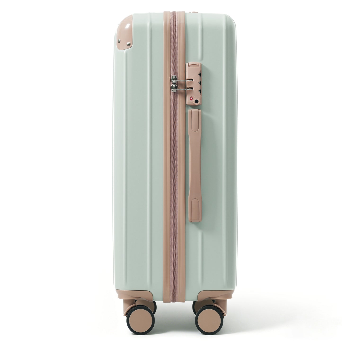 Premium ABS 3-Piece Travel Luggage Set - 20, 24, 28 Inch - Grey Green