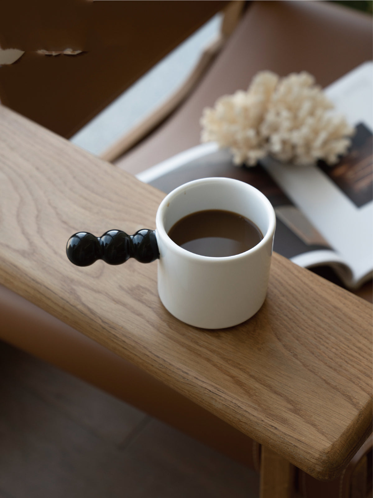 Colorful Ceramic Coffee Mug - Nordic Style Double-Color Bead Cup