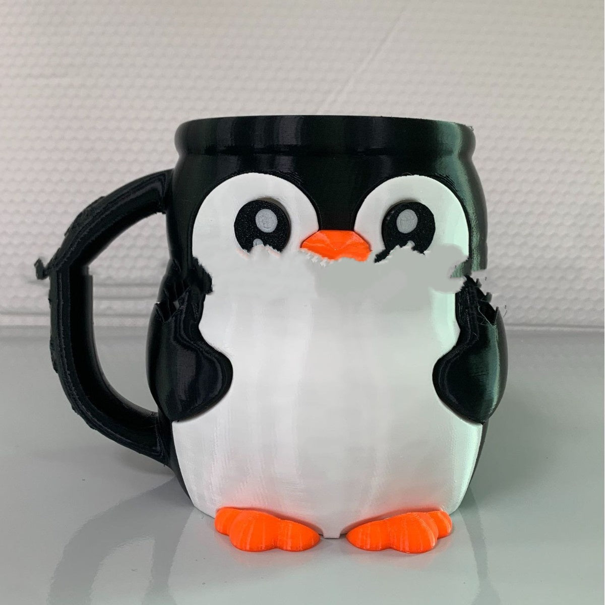 Cute Penguin Ice Cream Pint Rack - Ceramic Kitchen Decor & Storage