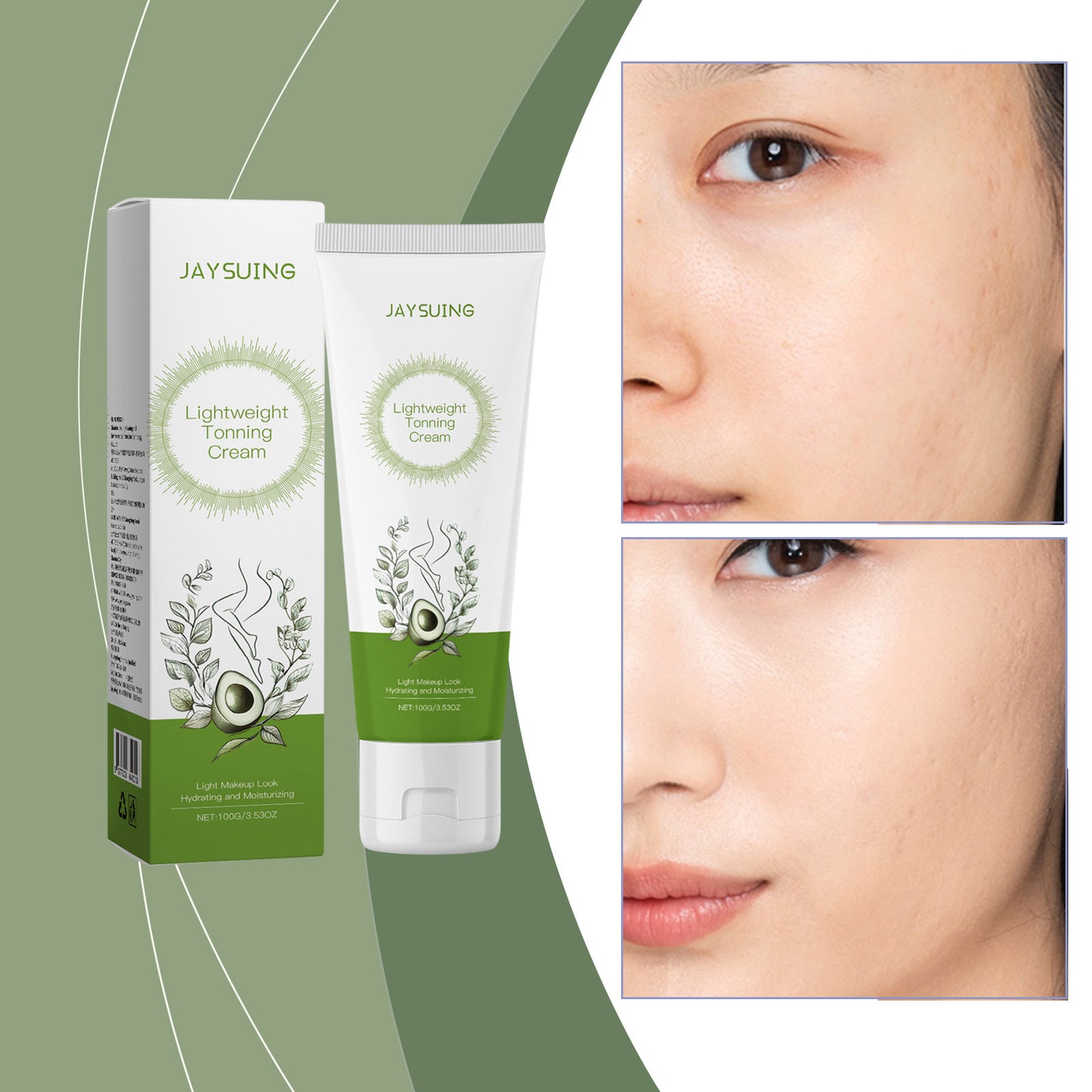 Light Transparent Natural Core Cream - Brightening & Wrinkle Fading, 100g