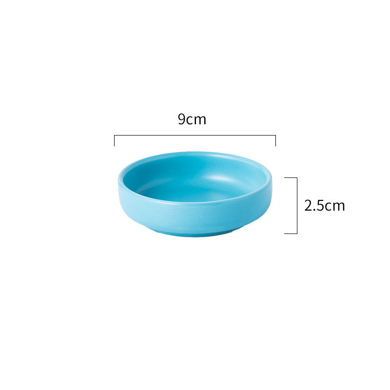 Ceramic Seasoning Plate Household Tableware - Multiple Colors