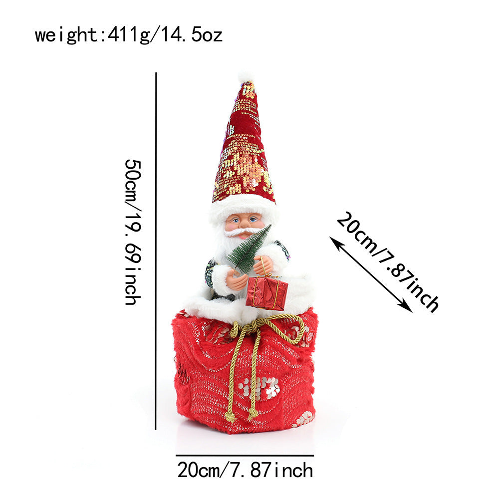 Musical Dancing Santa Claus Christmas Decoration - Desktop Ornament