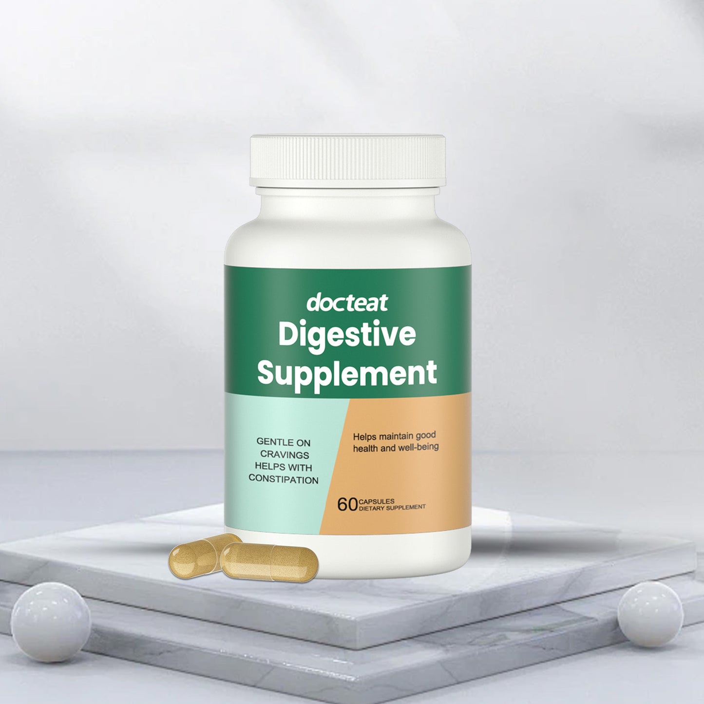 Digestive Support Capsules for Intestinal Health - 60 Count