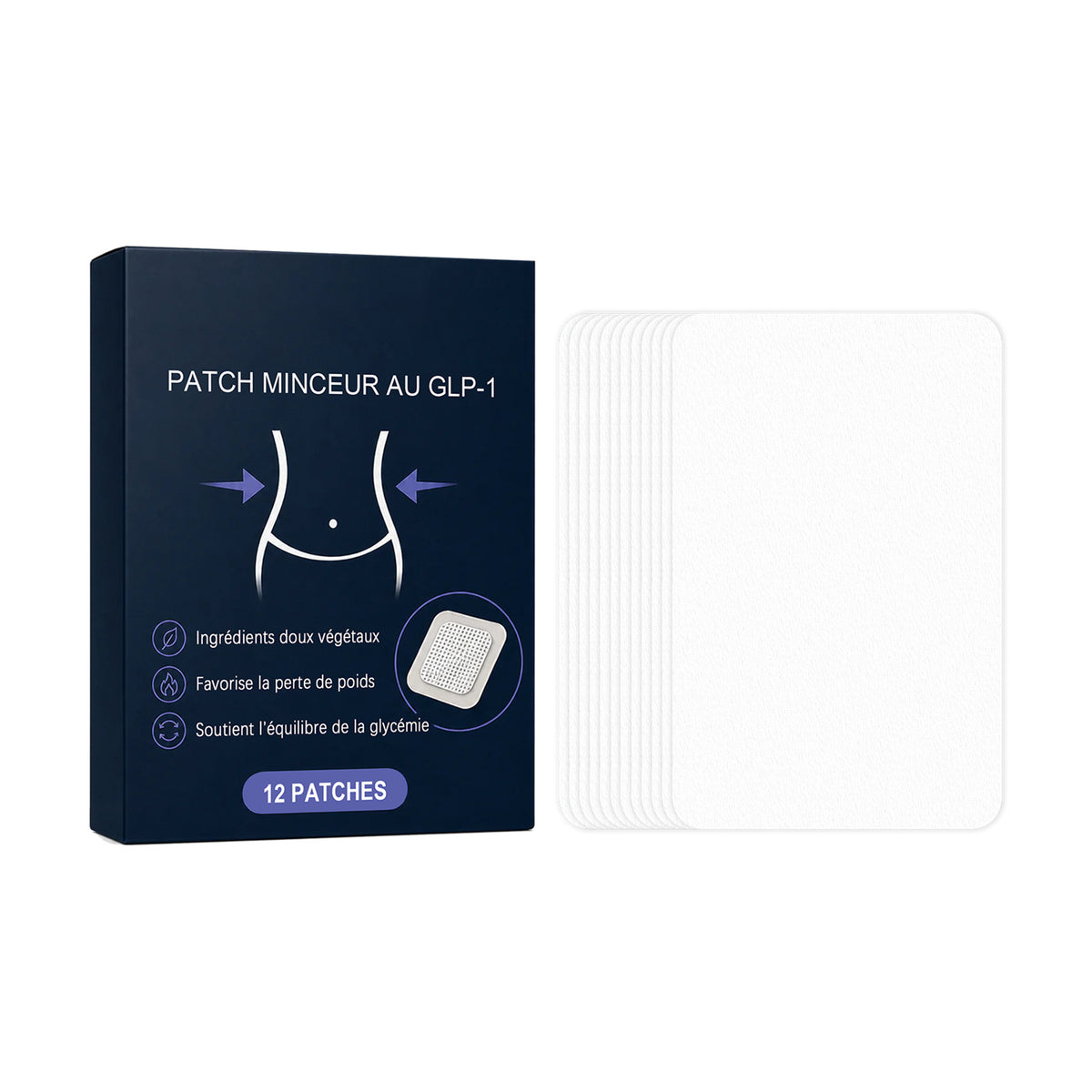Slimming Patch 12-Count - Natural Face & Body Fat Reducer for Weight Loss