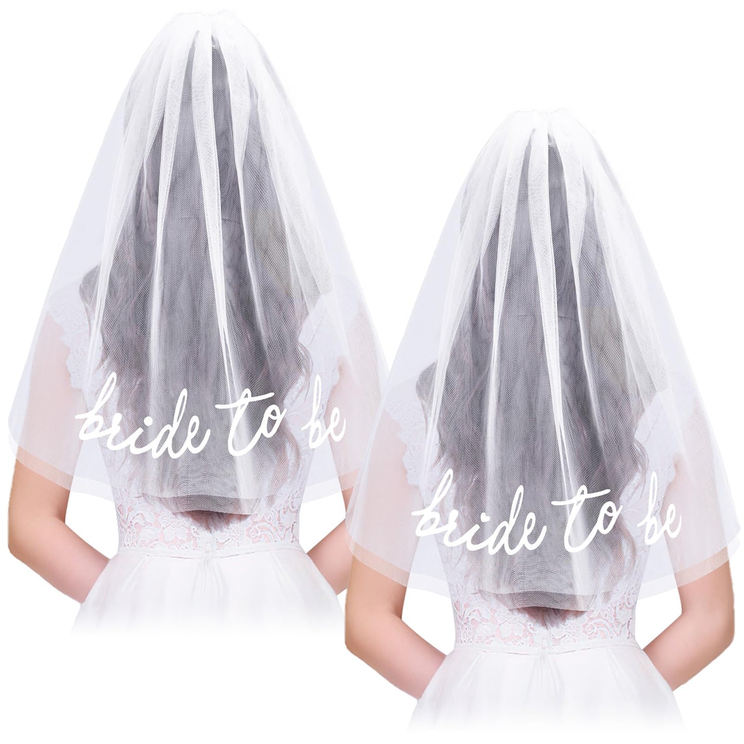 Bride To Be Embroidered Veil - Bachelorette Party Accessory