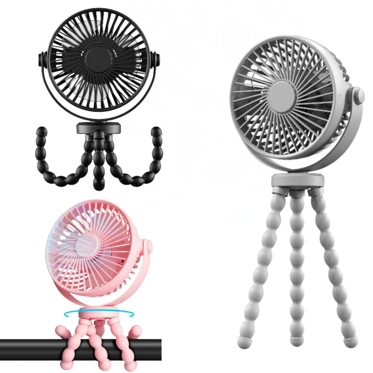 Portable Desk Fan with Night Light LED Fan for Office and Home Use