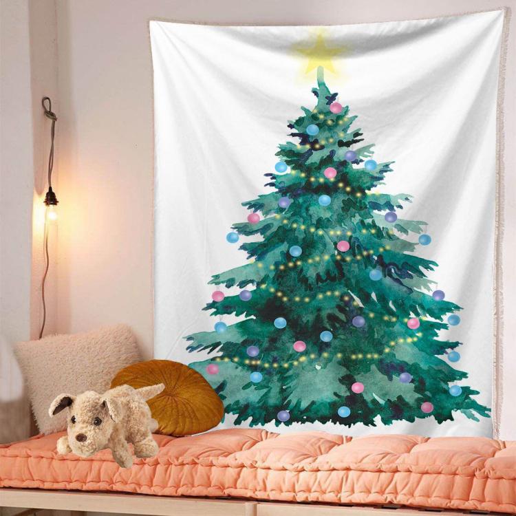 Christmas Tapestry Tablecloth with Cartoon Anime Pattern - Multiple Sizes & Styles