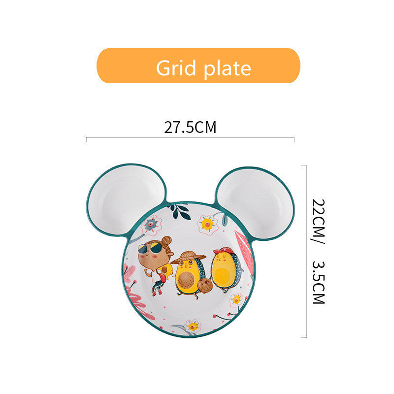 Ceramic Tableware Set with Rainforest Pattern - Nordic Style Dinnerware Collection