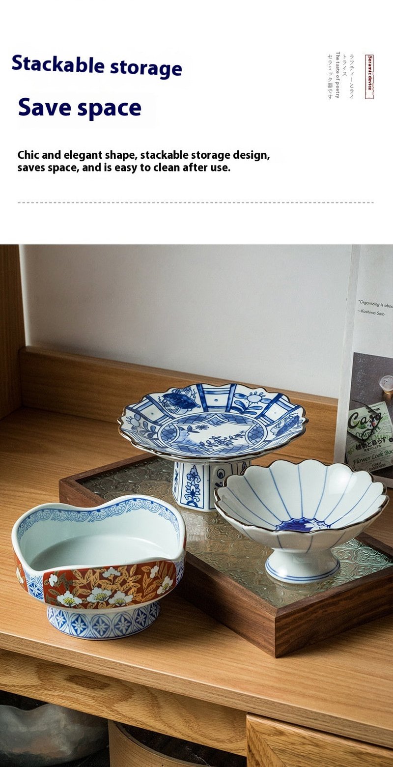 Retro Ceramic Serving Bowl - Modern Simple Style, Multiple Colors