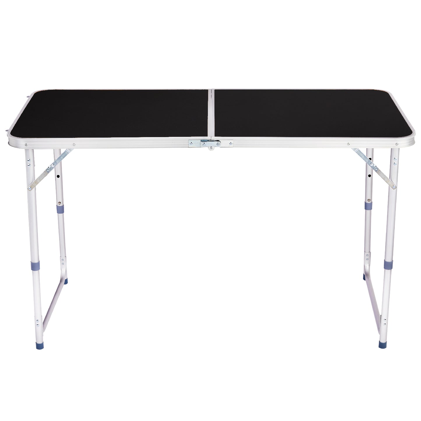 4ft Portable Folding Table - Black Aluminum Outdoor Table