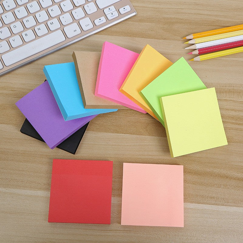 Fluorescent Color Sticky Notes Set - 100 Pages Home Office Supplies