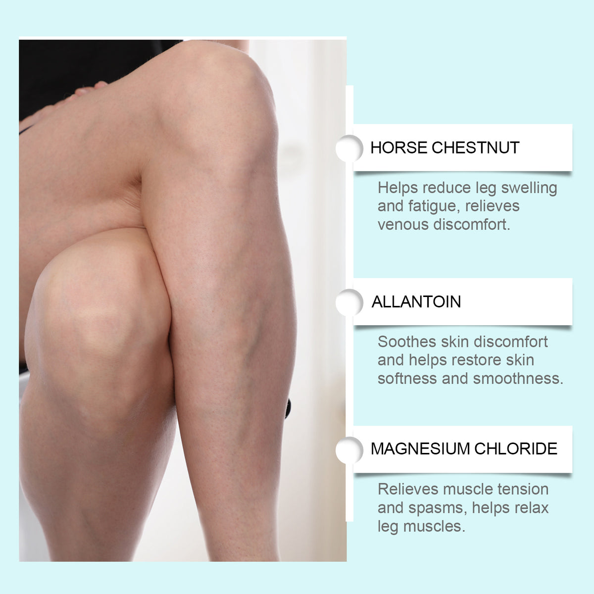 Mild Ingredients Care To Relieve Legs