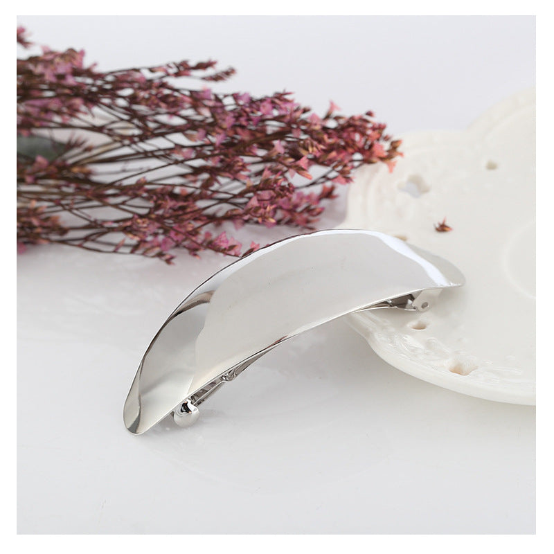 Women's Large Glossy Metal Hair Barrettes - Simple Fashion Hair Accessories