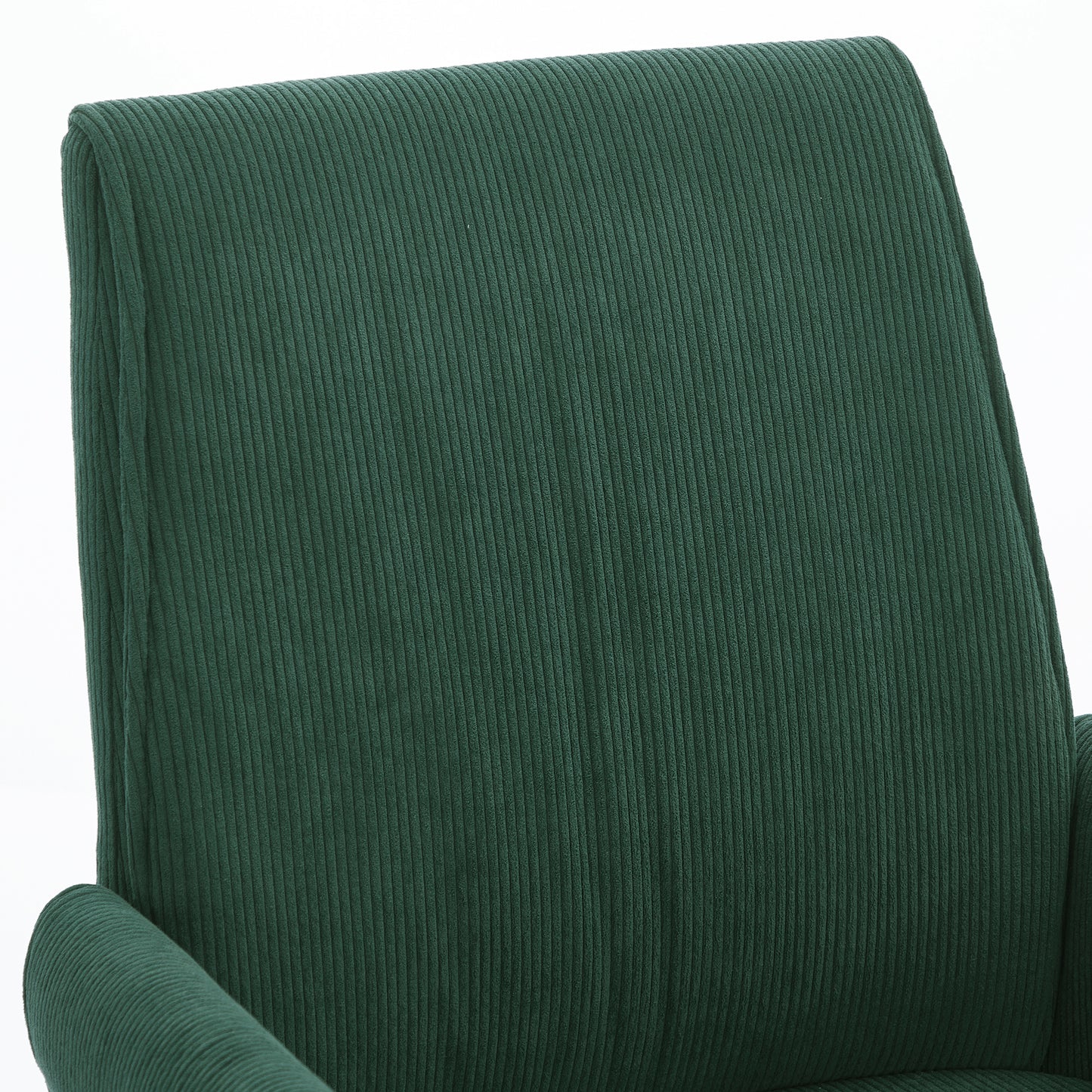 Ergonomic Mid-Back Office Chair - Green Striped Fabric