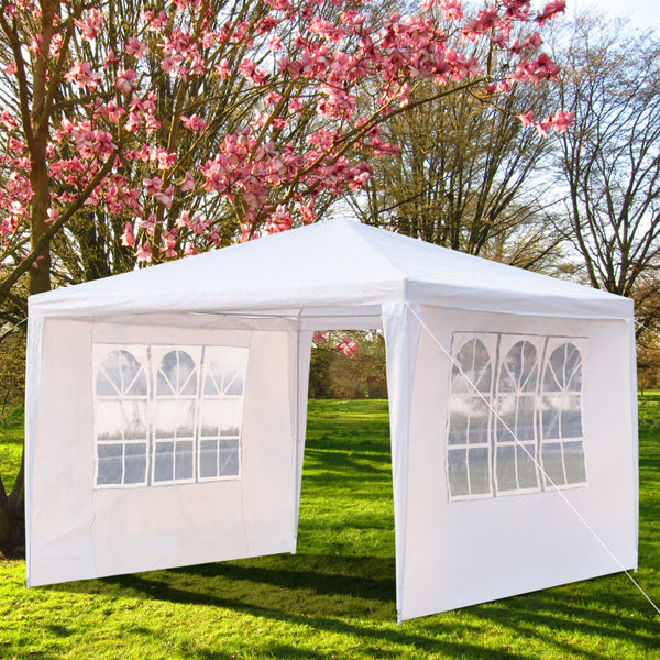 3-Sided Waterproof Event Tent - White, 3x3m