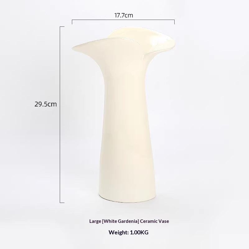 Nordic-Style Ceramic Flower Vase - Tabletop Home Decor, Large & Small Sizes