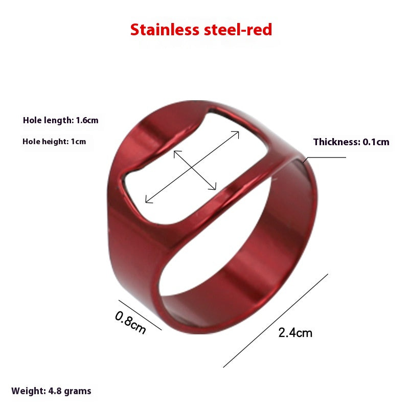 Stainless Steel Ring Bottle Opener for Beer and Corkscrew Bar Tool