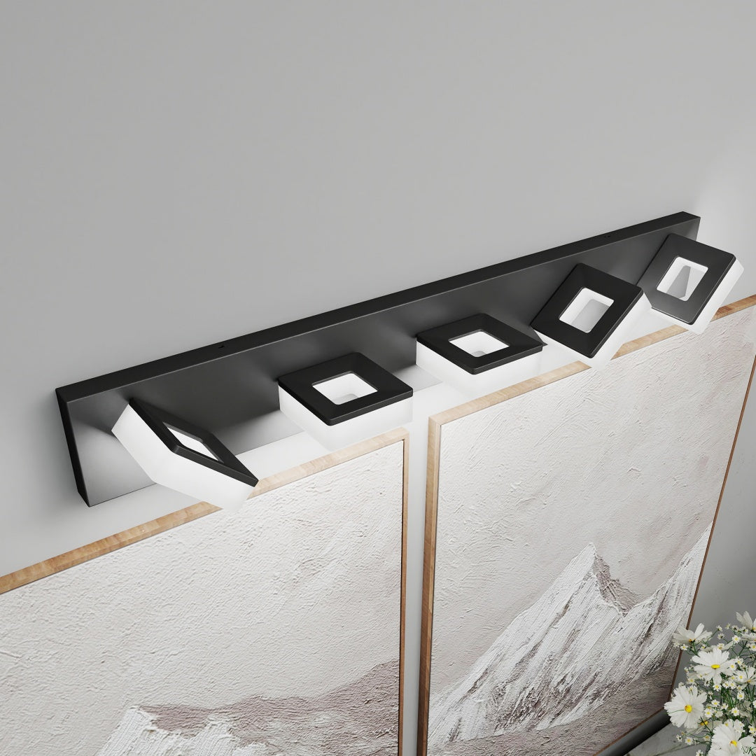 32-Inch LED Bathroom Vanity Light Fixture - 5-Light, Matte Black