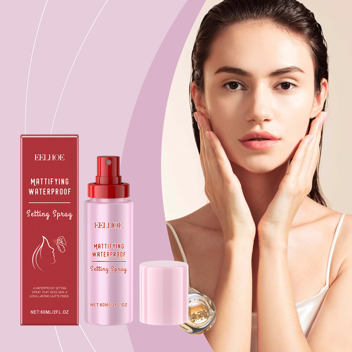 Matte Makeup Setting Spray 60ml - Lightweight Hydrating Facial Mist